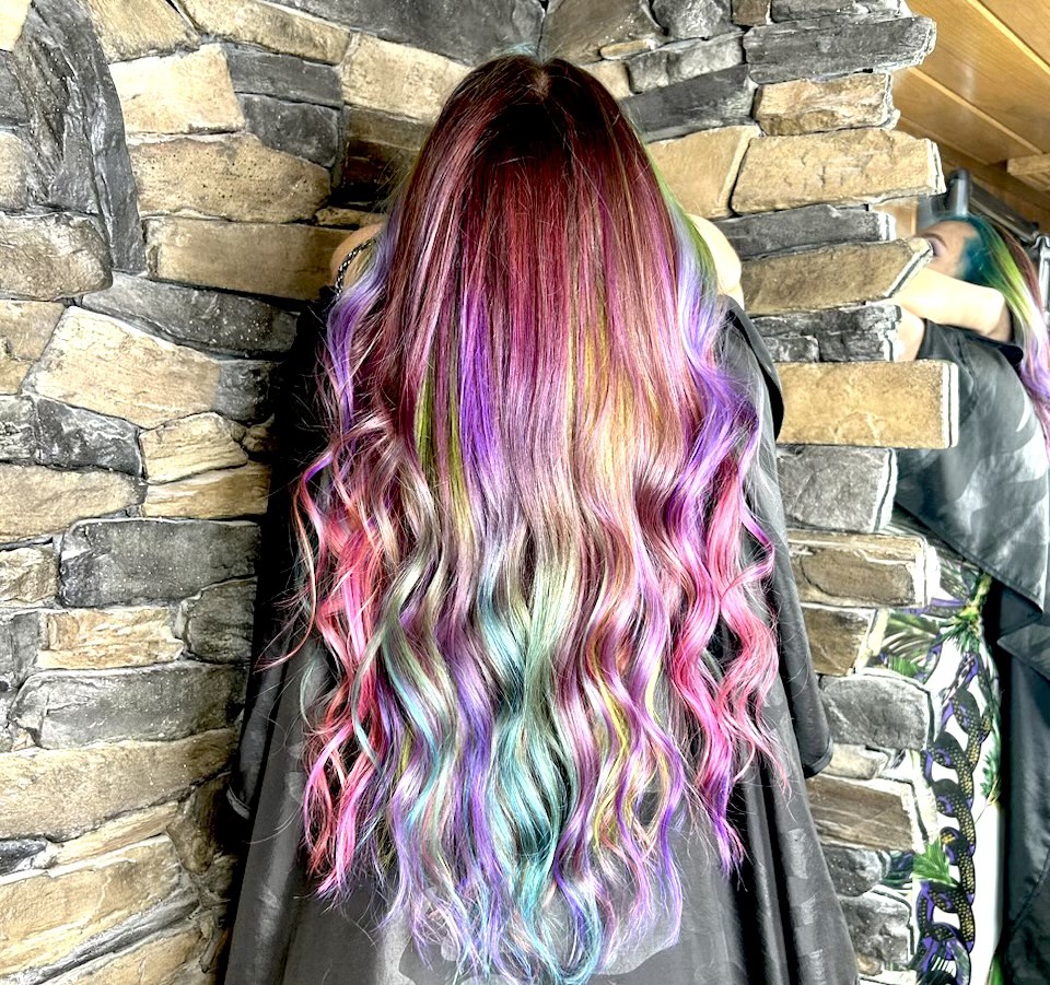 Expert hair styling at Salon Elements