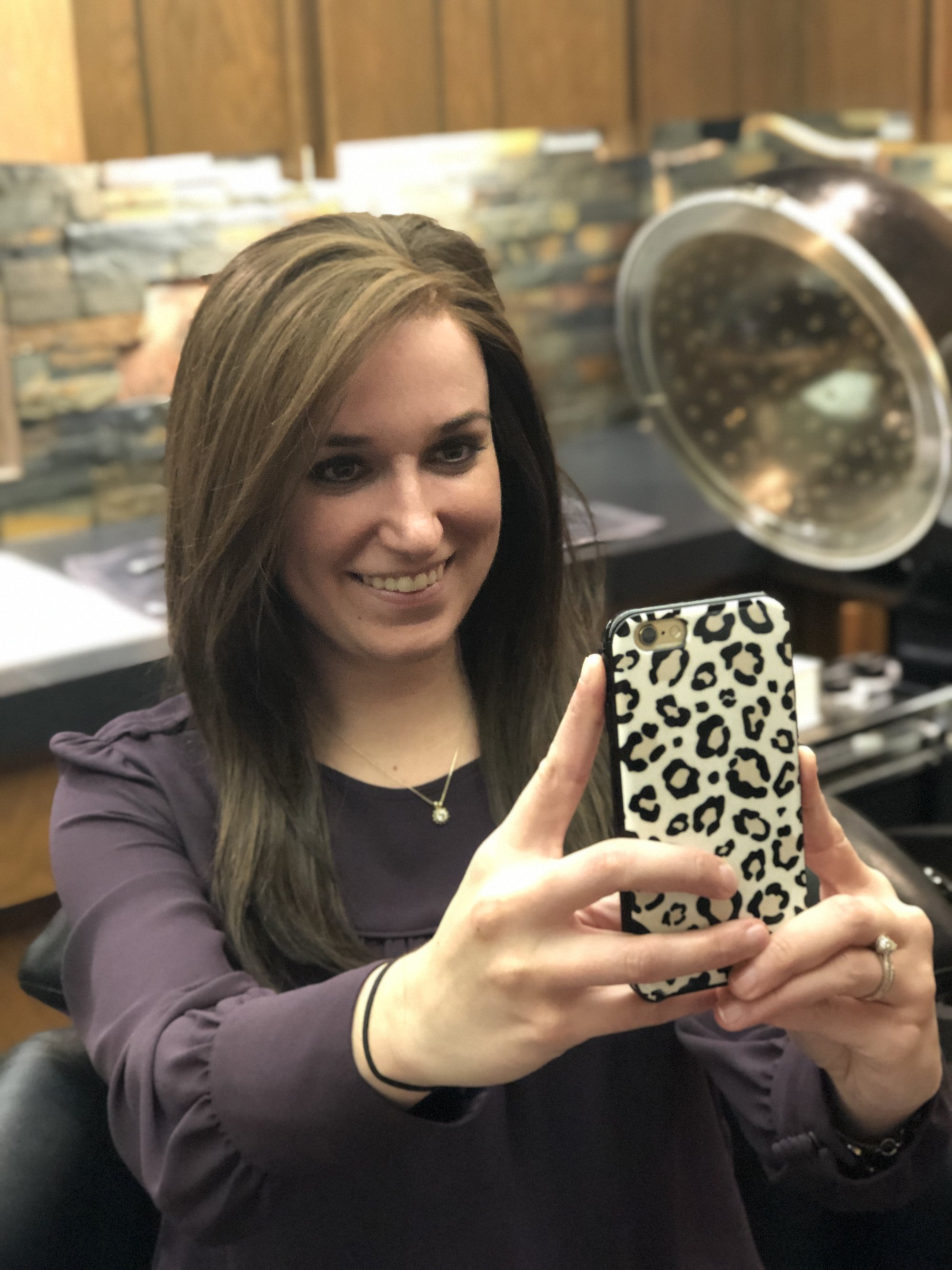 Expert hair styling at Salon Elements